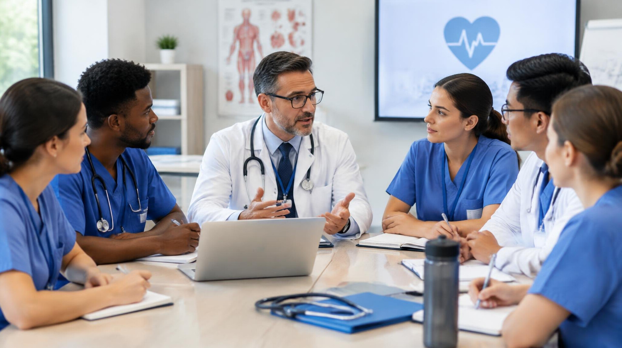 group of doctors discussing